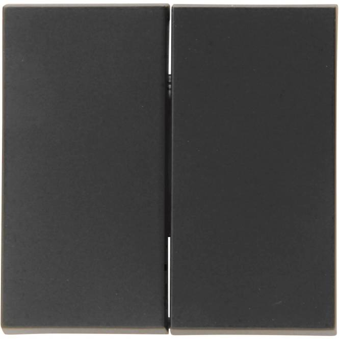 Kopp HK07-Flächendoppelwippe 490350009 Farbe:schwarz matt Install.Baumaterial Schaltermat/Geb.Steu