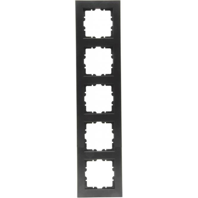 Kopp HK07-Abdeckrahmen 5-fach 402950006 Farbe:schwarz matt Install.Baumaterial Schaltermat/Geb.Steu
