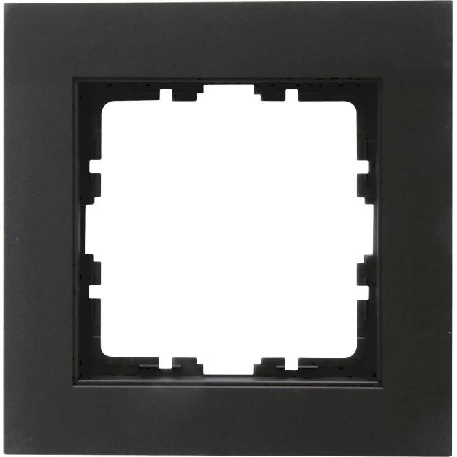 Kopp HK07-Abdeckrahmen 1-fach 402150002 Farbe:schwarz matt Install.Baumaterial Schaltermat/Geb.Steu