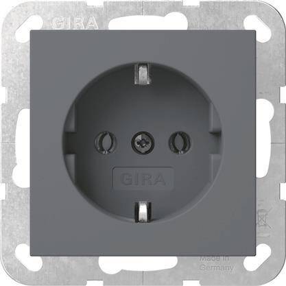 GIRA 418828 SCHUKO-Steckdose System 55 Anthrazit Install.Baumaterial Schaltermat/Geb.Steu Schalter