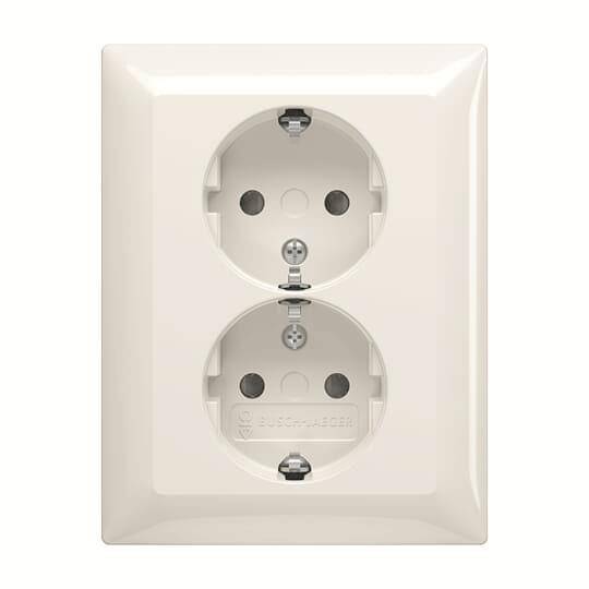 BJ SCHUKO Doppelsteckdose 202 EUJB-914 volle Abdeckung EBS Install.Baumaterial Schaltermat/Geb.Steu