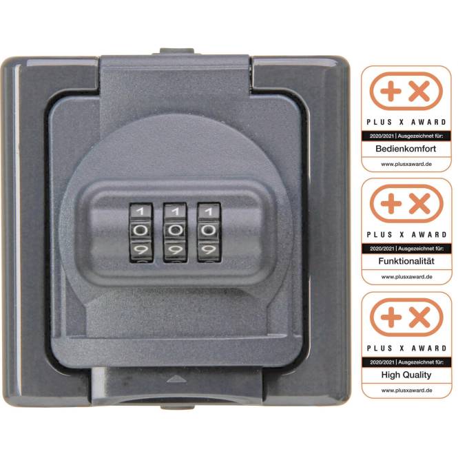 Kopp APWG Blue Electric 1098.1500.8 SCHUKO-Steckd. m. Zahlenschl. anthrazit Install.Baumaterial