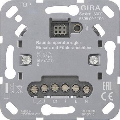 GIRA 539500 S3000 Raumtemperatur- regler-Einsatz+Fühleranschluss Einsatz Install.Baumaterial