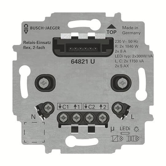 BJ Serienrelais-Einsatz flex 64821 U Install.Baumaterial Schaltermat/Geb.Steu Schalter Steckdosenm