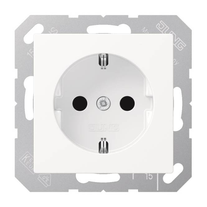 Jung SCHUKO Steckdose A1520BFWWM schneeweiss Install.Baumaterial Schaltermat/Geb.Steu Schalter