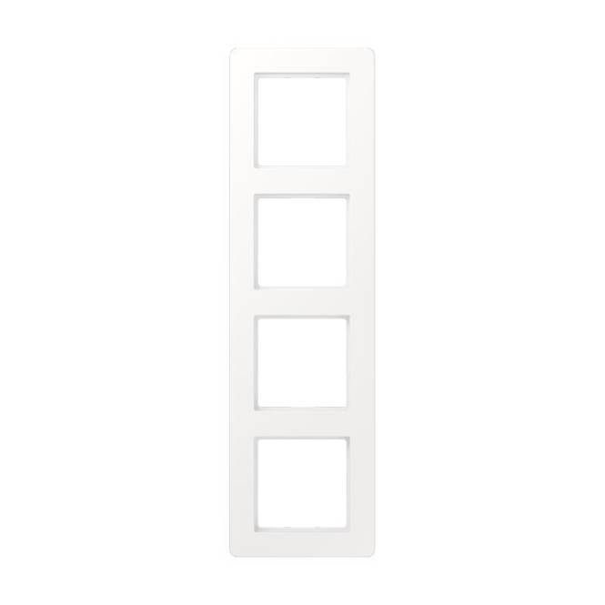 Jung Rahmen A flow AF584BFWWM 4-fach schneeweiss Install.Baumaterial Schaltermat/Geb.Steu Schalter