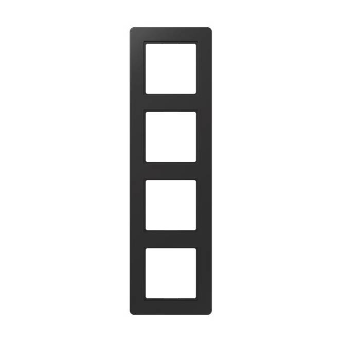 Jung Rahmen A flow AF584BFSWM 4-fach graphitschwarz Install.Baumaterial Schaltermat/Geb.Steu