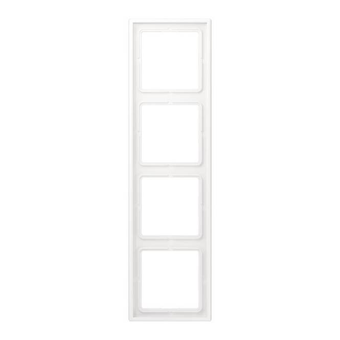 Jung Rahmen 4f LS984WWM schneeweiss Install.Baumaterial Schaltermat/Geb.Steu Schalter Steckdosenm