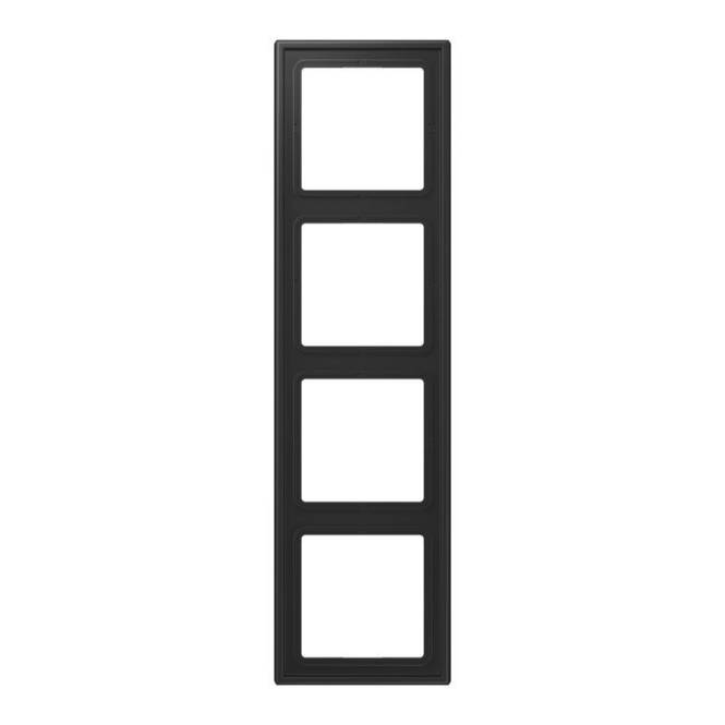 Jung Rahmen 4f LS984SWM graphitschwarz Install.Baumaterial Schaltermat/Geb.Steu Schalter Steckdosenm