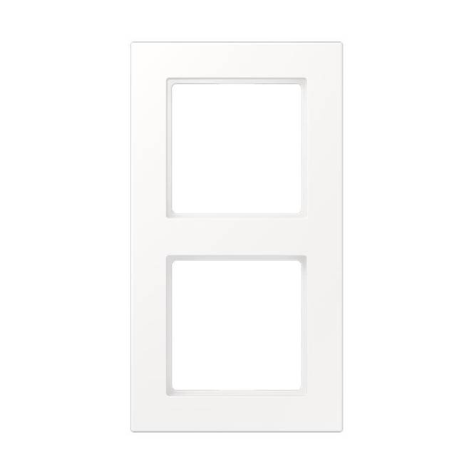 Jung Rahmen 2f A 550 A5582BFWWM schneeweiss Install.Baumaterial Schaltermat/Geb.Steu Schalter