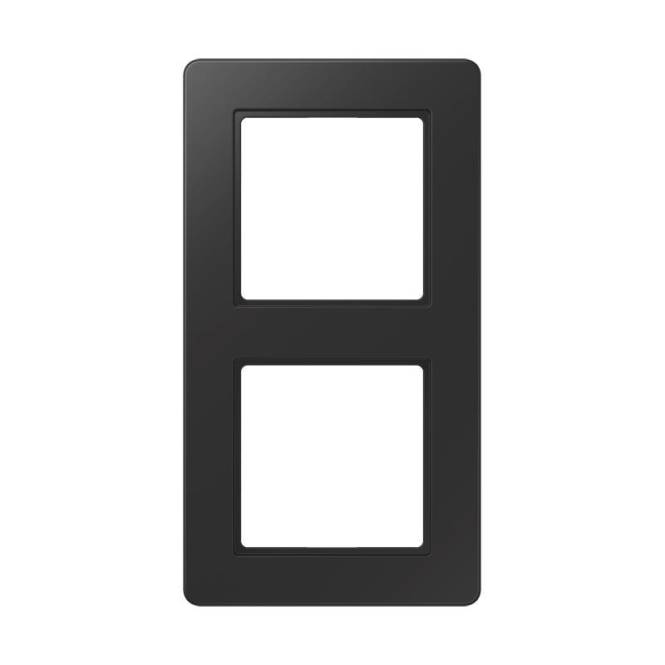 Jung Rahmen 2f A flow AF582BFSWM graphitschwarz Install.Baumaterial Schaltermat/Geb.Steu Schalter