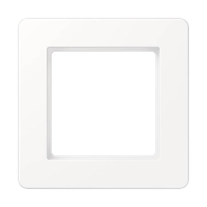 Jung Rahmen 1f A flow AF581BFWWM schneeweiss Install.Baumaterial Schaltermat/Geb.Steu Schalter