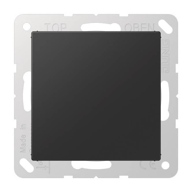 Jung Blind-Abdeckung A594-0SWM schwarz Install.Baumaterial Schaltermat/Geb.Steu Schalter Steckdosenm