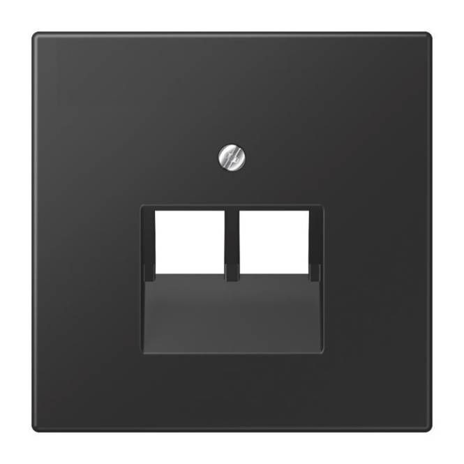 Jung Abdeckung LS969-2UASWM f.IAE/UAE-Anschlussdose schwarz Install.Baumaterial Schaltermat/Geb.Steu