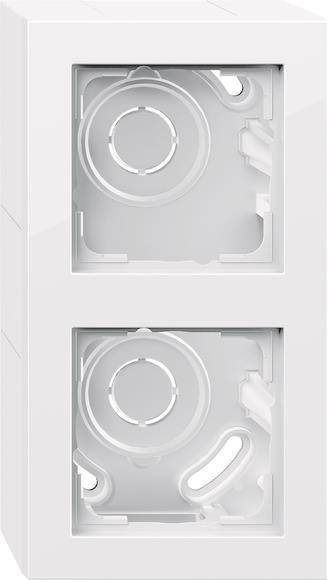 GIRA 106229 AP-Gehäuse 2fach+Rahmen E2 Reinweiß glänzend Install.Baumaterial Schaltermat/Geb.Steu