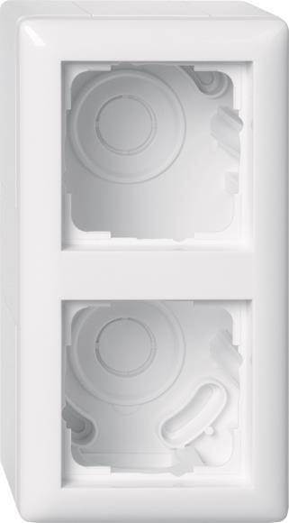 GIRA 106203 AP-Gehäuse 2fach+Rahmen Standard 55 Reinweiß glänzend Install.Baumaterial Schalter