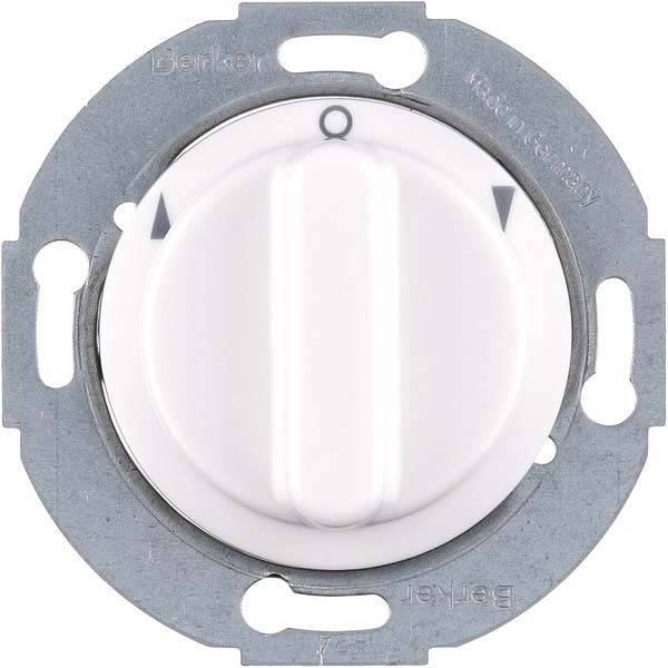Berker Jal-Drehsch,1p Z-St 381103 1930/Glas,pw Install.Baumaterial Schaltermat/Geb.Steu Schalter