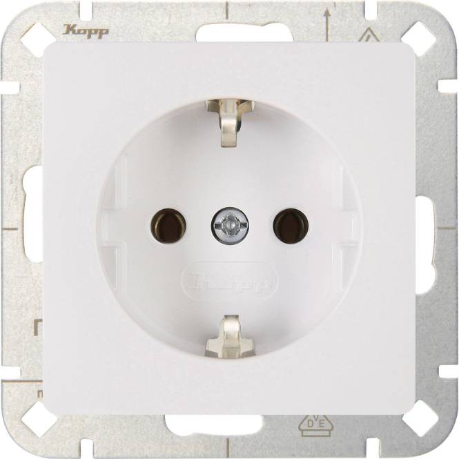 Kopp HK05 Schutzkontakt 923502002 Steckdose arktisweiß Install.Baumaterial Schaltermat/Geb.Steu