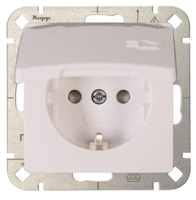Kopp HK05 Schutzkontakt 920802008 Steckdose m.erhöhtem Berührungss.u Install.Baumaterial Schalter