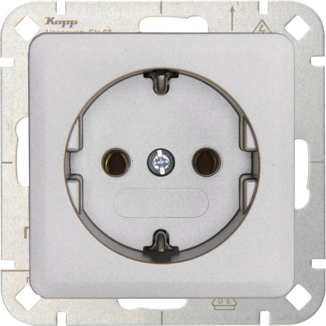 Kopp HK02 Schutzkontakt 914820007 Steckdose stahl Install.Baumaterial Schaltermat/Geb.Steu Schalter