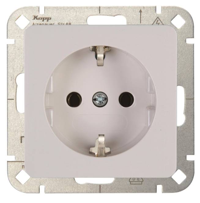 Kopp HK02 Schutzkontakt 914813003 Steckdose arktisweiß Install.Baumaterial Schaltermat/Geb.Steu