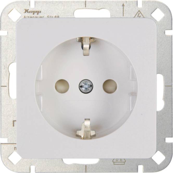 Kopp HK02 Schutzkontakt 915013000 Steckdose m.erhöhtem Berührungss Install.Baumaterial Schalter