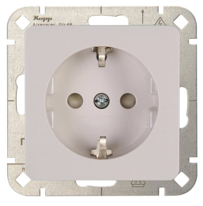 Kopp HK02 Schutzkontakt 915013000 Steckdose m.erhöhtem Berührungss Install.Baumaterial Schalter