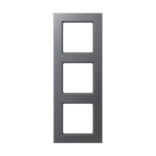 Jung Rahmen 3f.bruchsicher f. A5583BFANM waager.u.senkr.komb. Anthrazit Install.Baumaterial Schalter