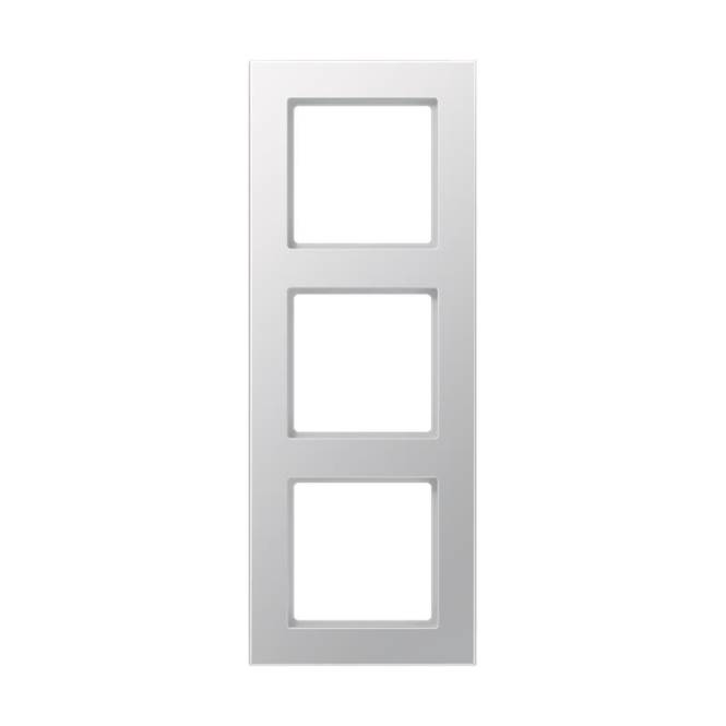 Jung Rahmen 3f.bruchsicher A5583BFAL Aluminium Install.Baumaterial Schaltermat/Geb.Steu Schalter