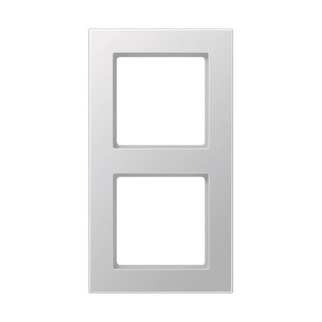 Jung Rahmen 2f.bruchsicher A5582BFAL Aluminium Install.Baumaterial Schaltermat/Geb.Steu Schalter