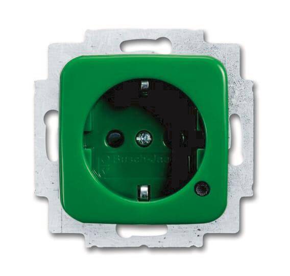 BJ SCHUKO 20 EUCBL-13-212 Steckdosen-Einsatz gn RAL6032 SI/Reflex Install.Baumaterial Schalter