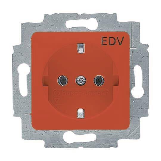 BJ SCHUKO Steckdosen- 20 EUC/DV-217-101 Einsatz rot RAL3020 SI/Reflex Install.Baumaterial Schalter