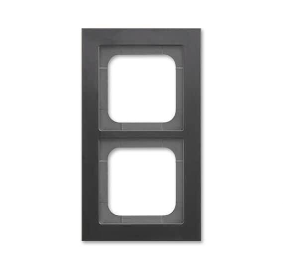 BJ Abdeckrahmen schwarz matt 1722-275 Busch-axcent Rahmen 2fach Install.Baumaterial Schalter