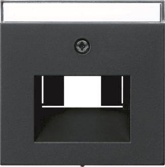 GIRA 0284005 Abdeckung+ BSF UAE/IAE+ Netzwerk System 55 Schwarz matt (lack.) Install.Baumaterial