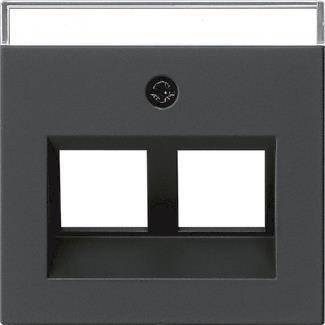 GIRA 2640005 Abdeckung 30°+BSF Tragring MJ 2fach System 55 Schwarz matt (lack.) Install.Baumaterial