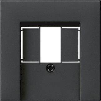 GIRA 0276005 Abdeckung TAE USB System 55 Schwarz matt (lackiert) Install.Baumaterial Schalter