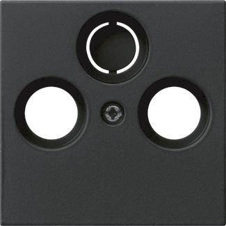 GIRA 0869005 Abdeckung Koaxial-Antennen- steckdose System 55 Schwarz matt (lack.) Schalter