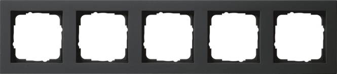 GIRA 021509 Abdeckrahmen 5fach E2 Schwarz matt Install.Baumaterial Schaltermat/Geb.Steu Schalter
