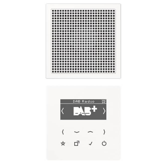 Jung Smart Radio DAB+Set Mono DABLS1WW weiss Install.Baumaterial Schaltermat/Geb.Steu Schalter