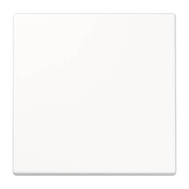 Eine schlichte weiße quadratische Fliese mit glatter Oberfläche.