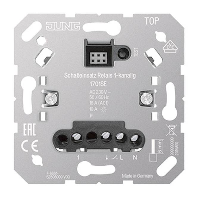 Jung Schalteinsatz Relais 1K 1701SE Install.Baumaterial Schaltermat/Geb.Steu Schalter Steckdosenm