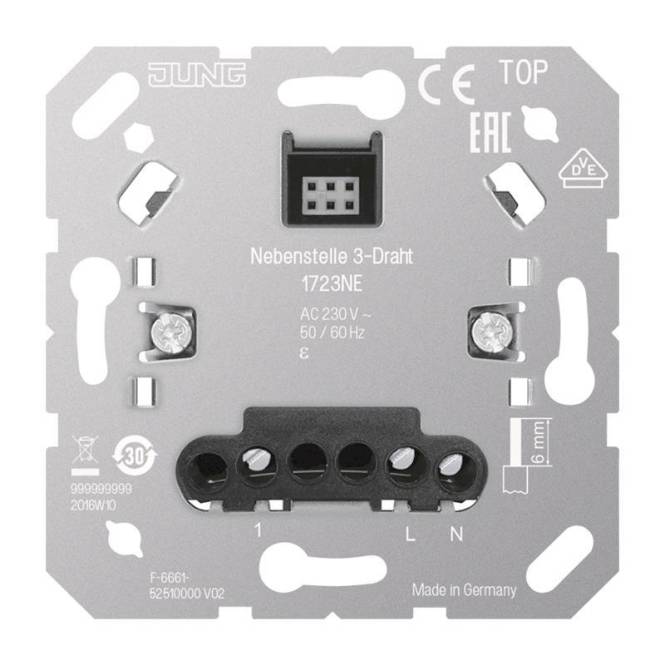 Jung Nebenstelle 3-Draht 1723NE Install.Baumaterial Schaltermat/Geb.Steu Schalter Steckdosenm