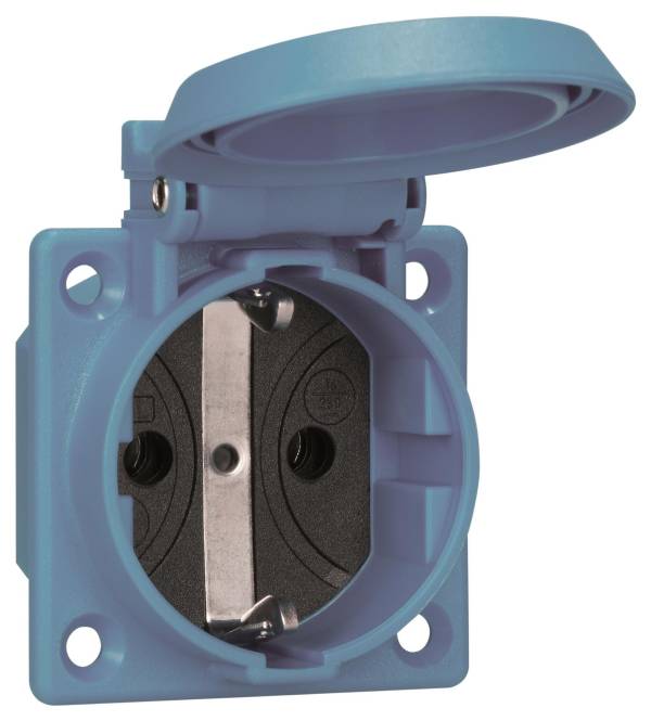 ABL Einbau-SCHUKO-Steckdose 1K 1661050 IP54 Install.Baumaterial Schaltermat/Geb.Steu Schalter