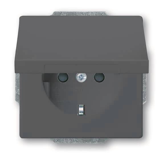 BJ SCHUKO Steckdosen-Einsatz 20 EUKB-81 anthrazit future linear Install.Baumaterial Schalter
