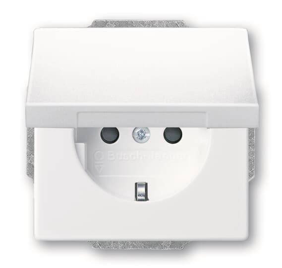 BJ SCHUKO Steckdosen-Einsatz 20 EUKB-84 studioweiß solo Install.Baumaterial Schaltermat/Geb.Steu