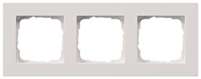 GIRA 0213295 Abdeckrahmen 3fach flach E2 Reinweiß glänzend Install.Baumaterial Schalter