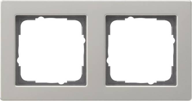 GIRA 021233 Abdeckrahmen 2fach E2 Edelstahl Install.Baumaterial Schaltermat/Geb.Steu Schalter