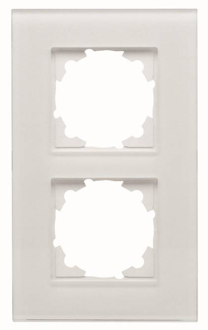 Kopp Glas-Rahmen 2f.HK07 405402001 reinweiß Install.Baumaterial Schaltermat/Geb.Steu Schalter