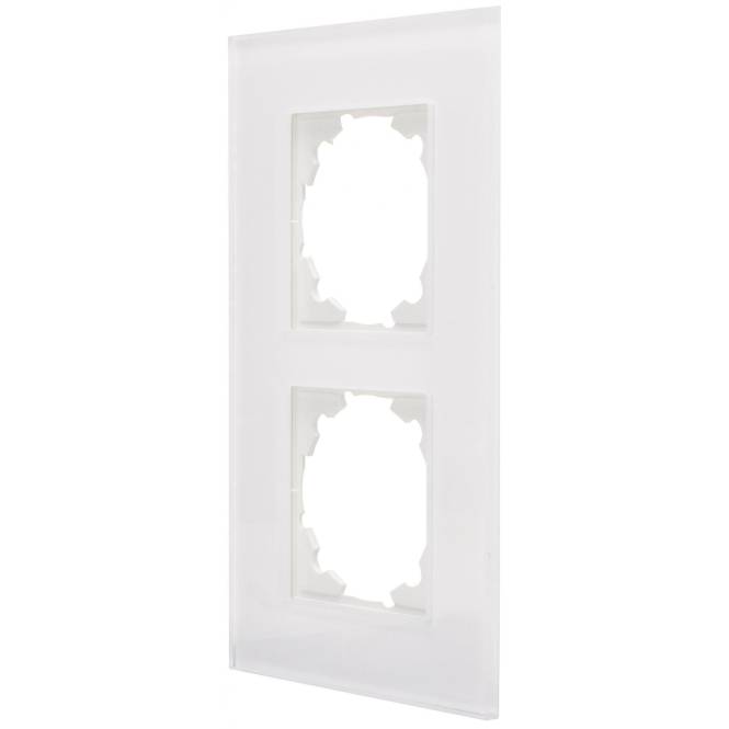 Kopp Glas-Rahmen 2f.HK07 405402001 reinweiß Install.Baumaterial Schaltermat/Geb.Steu Schalter