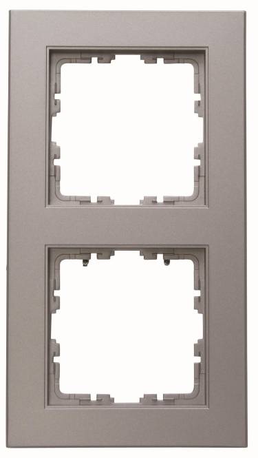 Kopp Abdeckrahmen 2f.HK07 402647007 stahlfarben Install.Baumaterial Schaltermat/Geb.Steu Schalter